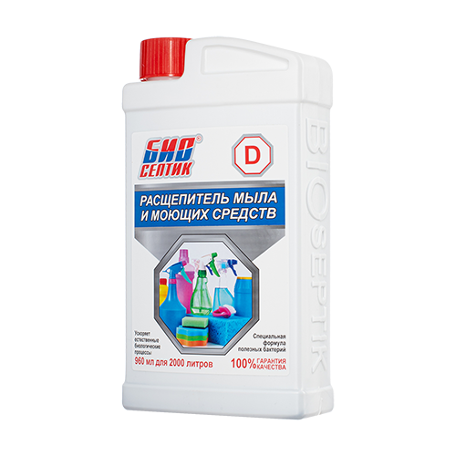 Расщепитель мыла и моющих средств "Биосептик-D" 960мл