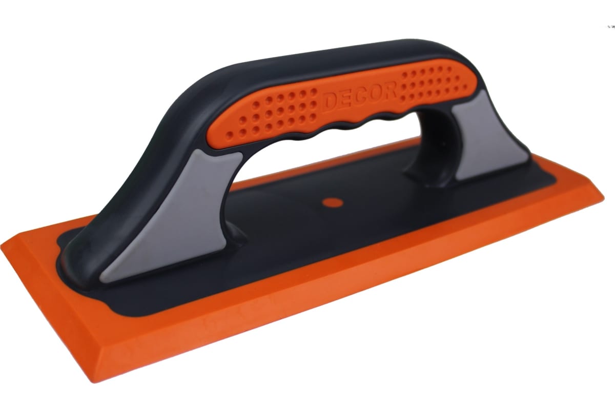 Терка DECOR, 3К, мягкая оранжевая резина, 260*100мм