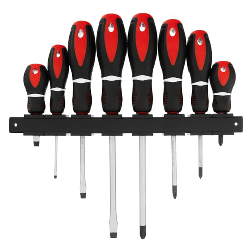 Набор отверток "Matrix" Era на полке PH+SL, CrV, трехкомпонентные ручки, 8шт