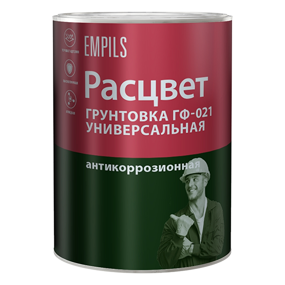 Грунтовка  ГФ-021 "Расцвет", 2,2кг, красно-коричневая