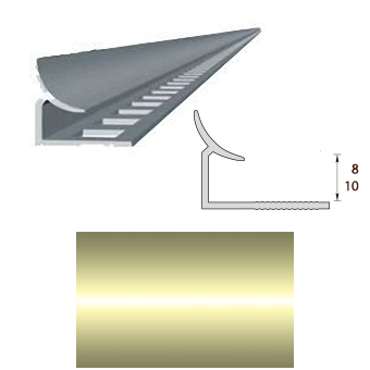Раскладка, 9-10мм, L=2,5м, внутренняя, &quot;Металлик золотистый&quot;