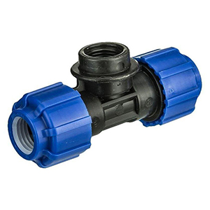 Тройник для трубы ПЭ с внутренней резьбой 25*3/4в*25