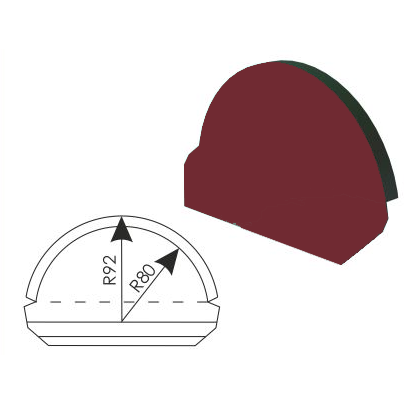 Заглушка прямая Дамир 220*0,4, "Красное вино"