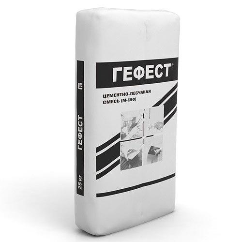 Смесь песчано-цементная М-150 &quot;Гефест&quot;, 25кг