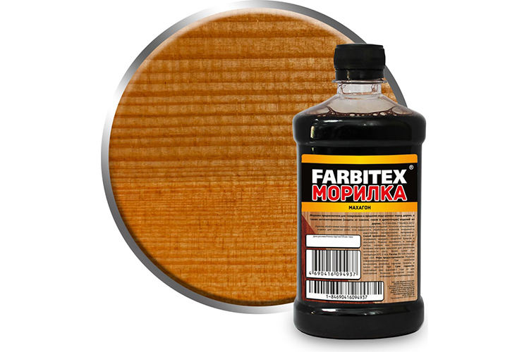Пропитка водная &quot;FARBITEX&quot; защитно-декоративная тонирующая &quot;Морилка&quot; 0,5л, &quot;Махагон&quot;