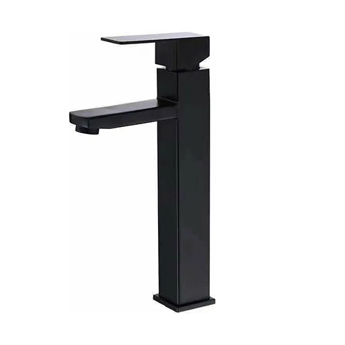 Смеситель для умывальника &quot;Fmark FS8111H&quot;, однорычажный, черный, нержавейка, с подводкой