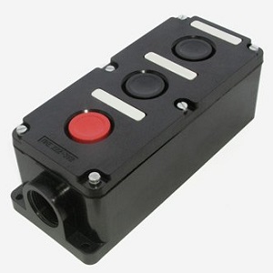 Пост кнопочный "ПКЕ222/3" IP54 кнопки, 1красная+2черных