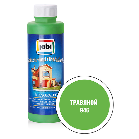 Краска колеровочная &quot;Jobi&quot;, 0,5л, &quot;Травяной&quot;
