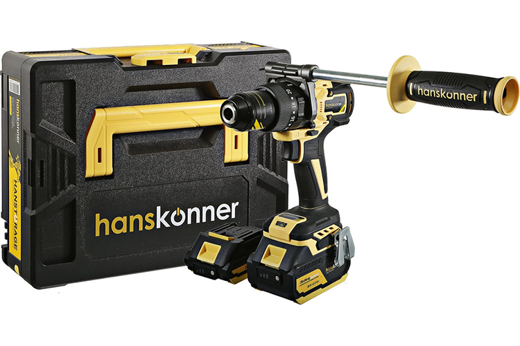 Дрель-шуруповерт аккум. б/щ ударная "Hanskonner" PLATINUM, HCD18165BL 18В, 1BatterySystem, 165Нм, 13мм, без АКБ и ЗУ