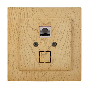 Розетка &quot;NILSON Touran&quot; компьютерная RJ45 CAT 5, одинарная, скрытой проводки, Клён