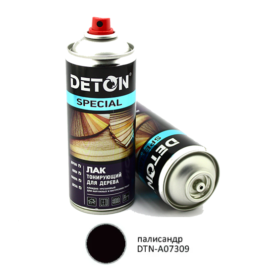 Лак "DETON Spesial" тонирующий защитный для дерева Палисандр, 520 мл
