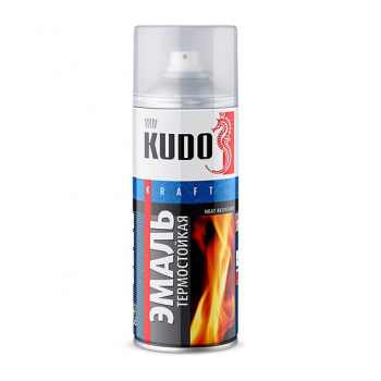 Эмаль аэрозольная белая термостойкая "KUDO", 520мл