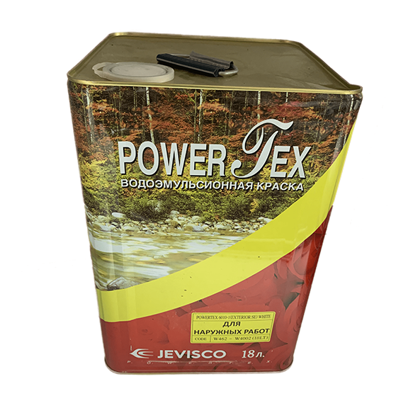 Краска акриловая фасадная белая матовая "Повертекс", 18 л
