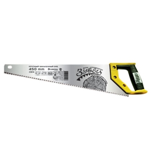Ножовка "Сибртех" по дереву "Зубец" 450мм, каленый зуб, трехгранная заточка
