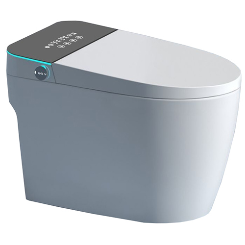 Унитаз умный напольный &quot;Zili Do Клио К703-G2&quot;,прямой выпуск, с серым дисплеем, белый, с сиденьем микролифт