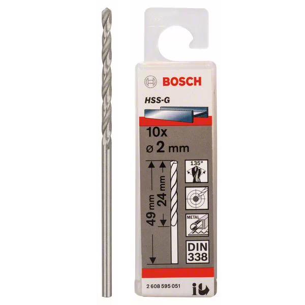 Сверло "Bosch" по металлу HSS-G 2*24*49мм