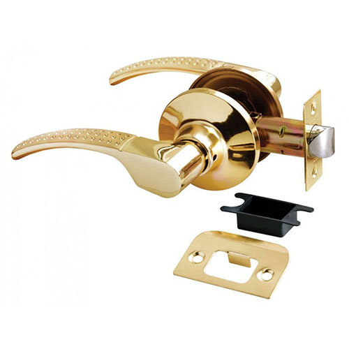 Ручка нажимная "HK-04 SG/GP", "Матовое золото", без фиксатора