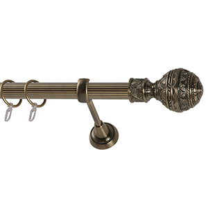 Карниз DIY "Золото антик" в коробе, универсальный, одинарный, 28мм, 3000мм