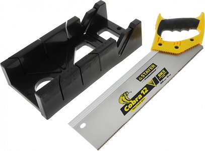 Стусло "STAYER" пластмассовое 1000*520мм, с пилой 350мм, набор!!!