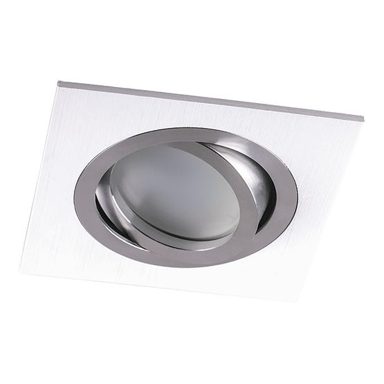 Светильник потолочный встраив. MR16 G5.3, &quot;DL2801&quot; белый-хром, поворотный 92*92мм &quot;Feron&quot;