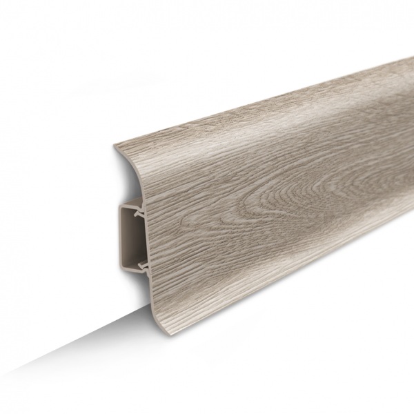 Плинтус "Дуб палена", кабель-канал, мягкий край, 55*2200мм