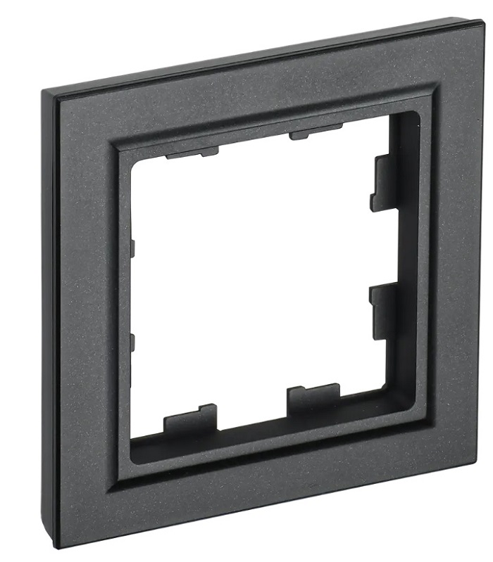 Рамка 1-мест. "BRITE", черн. IEK
