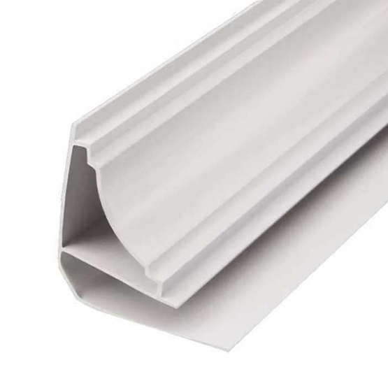 Плинтус потолочный для панелей, 8мм, L=3м, белый глянец