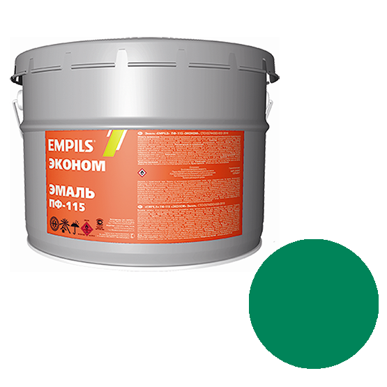 Эмаль алкидная зелёная ПФ-115 "Empils Эконом", 10кг