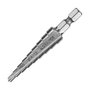 Сверло STAYER "MASTER" по металлу шестигранный хвостовик 1/4", сталь HSS, 9 ступеней, 4-5-6-7-8-9-10-11-12 мм L-65мм, сухая смазка!!!
