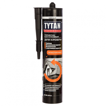 Герметик каучуковый для кровли черный "Tytan Professional", 310мл