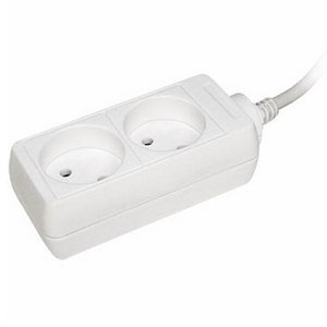 Удлинитель "У2" 2 места без заземляющего контакта, длина 3 метра, 10А/250В "ИЭК"