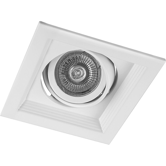 Светильник потолочный встраив. MR16 G5.3, &quot;DLT201&quot; белый, поворотный 130*130мм &quot;Feron&quot;