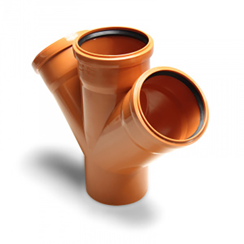 Крестовина одноплоскостная для наружной канализации 110/110*45°, Pro Aqua Terra