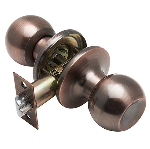 Ручка дверная Vrata "ЗШ-05", шариковая, без фиксатора, "Медь"