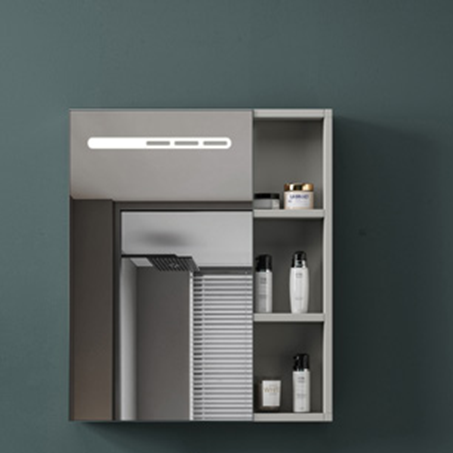 Шкаф с зеркалом Solomon SK602-60, серый, 600мм