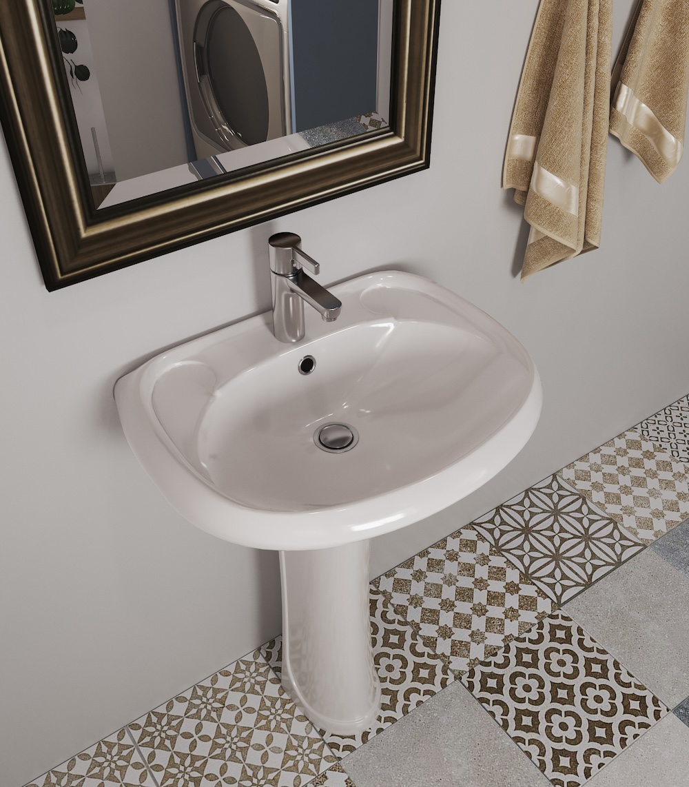 Умывальник "Воротынский" белый с пьедесталом