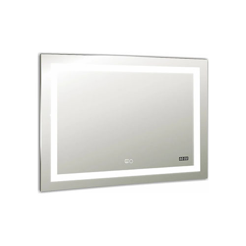 Зеркало "Адель 80" 800*600мм подогрев, сенсорный выключатель, часы