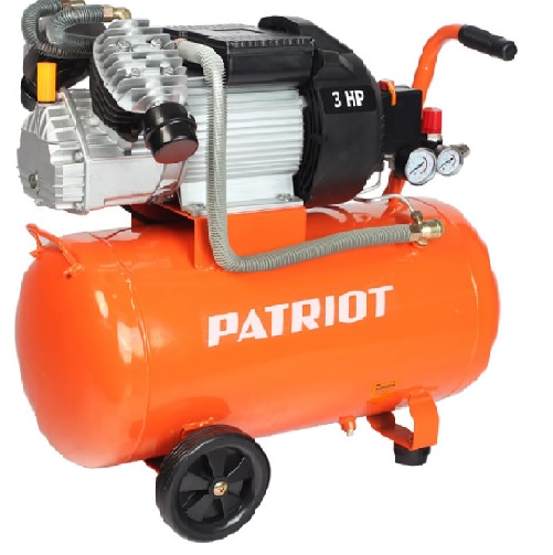 Компрессор масляный поршневой VX 50-402 производительность 400л/мин 2200Вт, рабочее давление 8бар "Patriot"