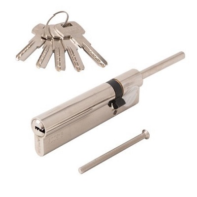 Цилиндр дверной со штоком  и вертушком &quot;ВМ 80(30S/50) - S/65&quot;, &quot;Хром&quot;