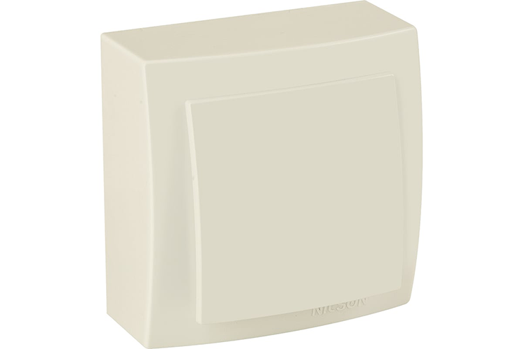 Выключатель "NILSON Themis" одноклавишный, накладной, кремовый