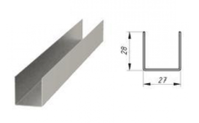 Профиль потолочный направляющий ППН 3000*27*28*0,45мм