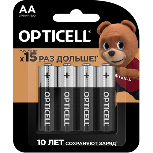 Эл.питания Opticell Basic LR6 (АА) к-т 4шт 1/12/48