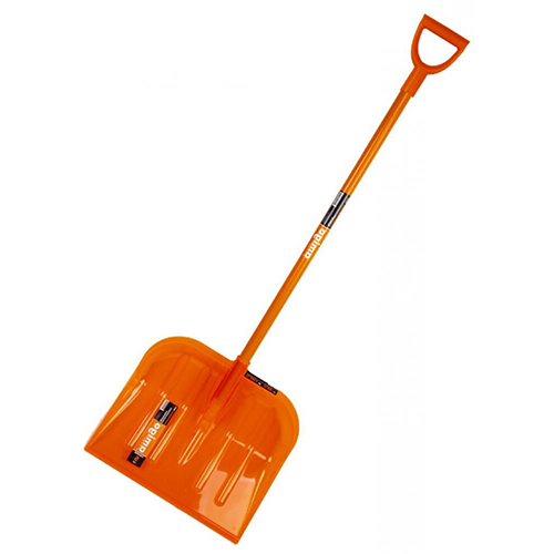 Лопата снеговая из поликарбоната 475*400мм, алюм. черенок оранжевая, без самореза