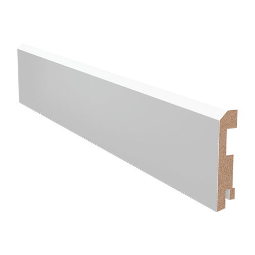 Плинтус 80*2070*16мм, ПВХ, "Софт тач белый"