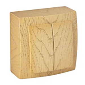 Выключатель "NILSON Themis" двухклавишный, накладной, Клён