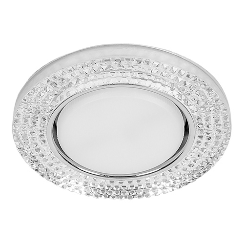 Светильник потолочный "DL4120" GX53, 220В, 15Вт, без лампы, прозрачный, хром