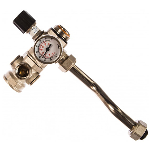 Байпас проходной "Valtec" 200мм, с термометром