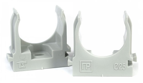 Крепеж-клипса 25мм для монтажного пистолета, серая "Промрукав"