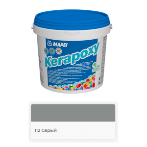 Затирка водоотталкивающая &quot;Mapei Kerapoxy 112&quot;, 2кг, &quot;серая&quot; эпоксидная