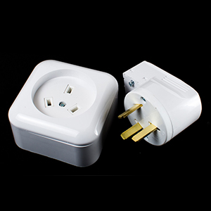 Штепсельный разъем, с заземляющим контактом о/у, 3-х контактный, РА32-002/В32-001, РШ/ВШ 32А/250В, "БТ Минск"